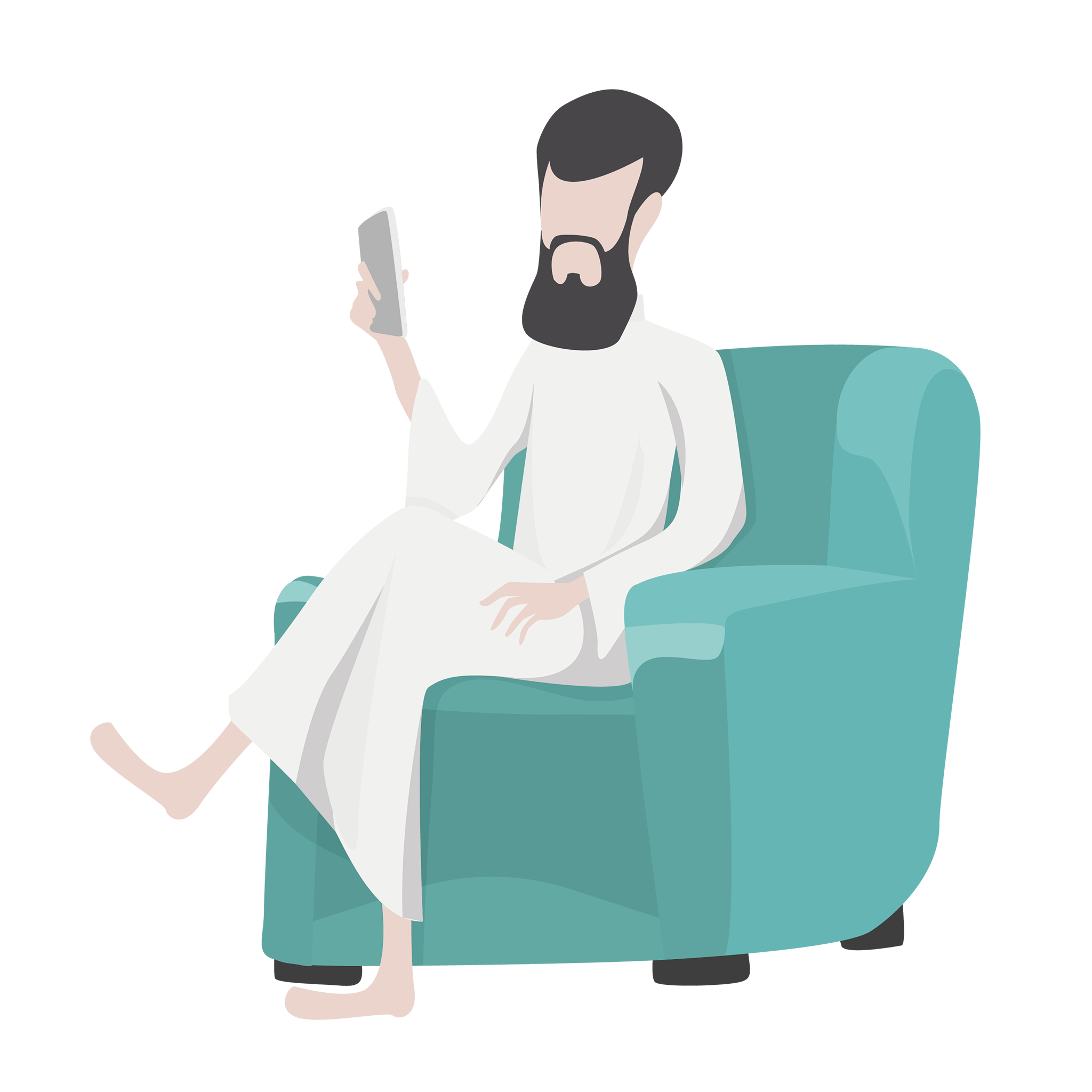 man on sofa